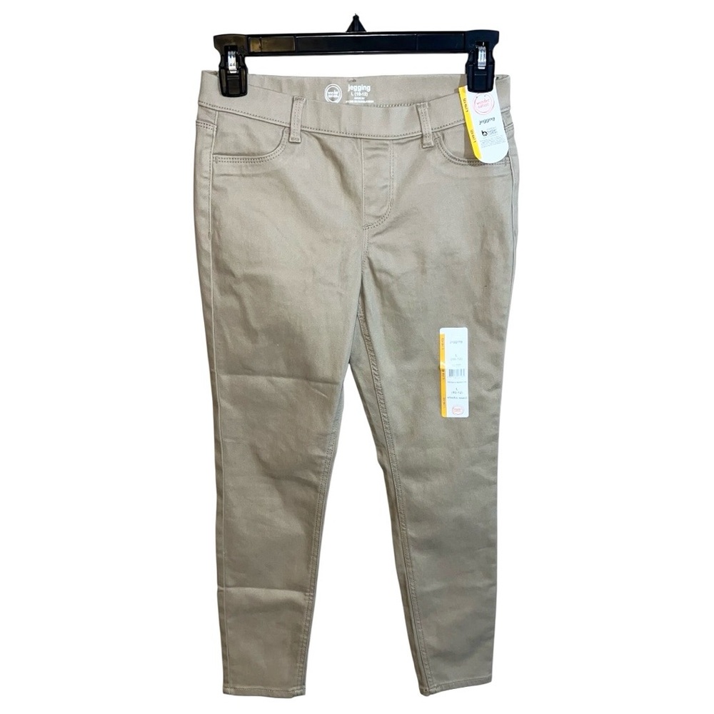 Wonder Nation Jegging Pants Girls Size Large 10-12 Tan Khaki School Uniform New